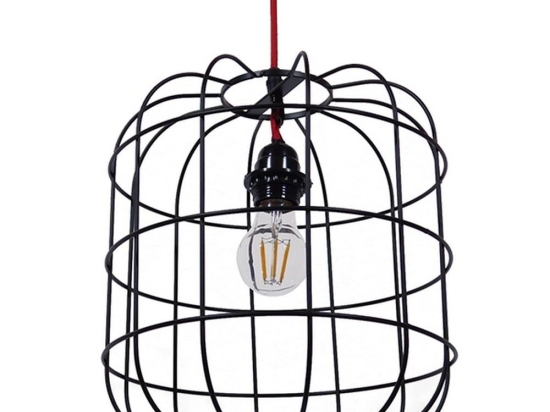 Φωτιστικό Οροφής Parrot 01099 Black GloboStar Μέταλλο