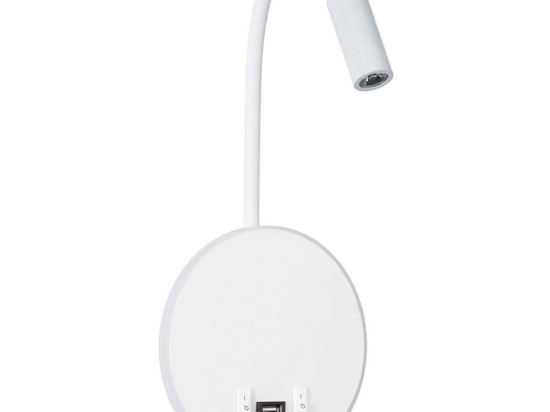 Φωτιστικό Τοίχου - Απλίκα Με Φορτιστή Usb Goose 60881 15,5x15x30,5cm Led 600lm 6W 4500K White Globostar