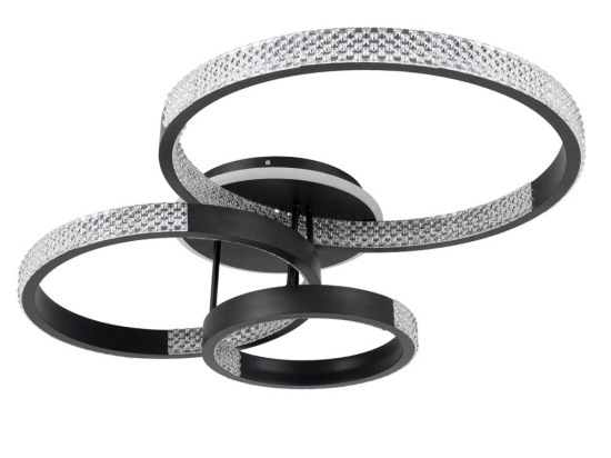 Φωτιστικό Οροφής Diamond 61114 Led 100W Φ30x40x50cm Black GloboStar