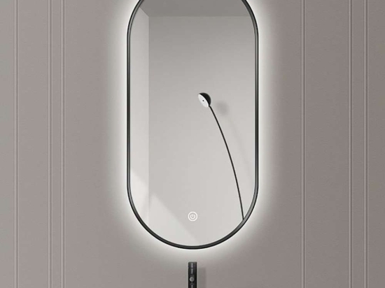 Καθρέπτης Elsa 67-3550 Led Touch 50x80cm Black Gloria PVC