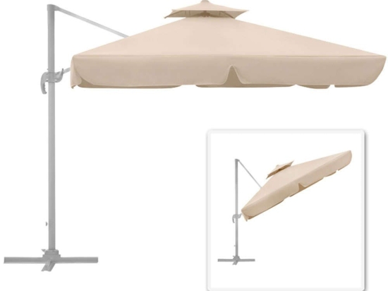Ομπρέλα Επαγγελματική Κρεμαστή Pearl 0212249 300x300cm Ecru