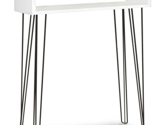 Κονσόλα Box 0117635 60x22x88cm White Μελαμίνη,Μέταλλο