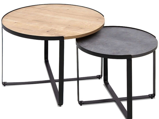 Ζιγκόν Davis (Σετ 2Τμχ) 0128608 70x69x46/50x49x41cm Sonoma-Anthracite