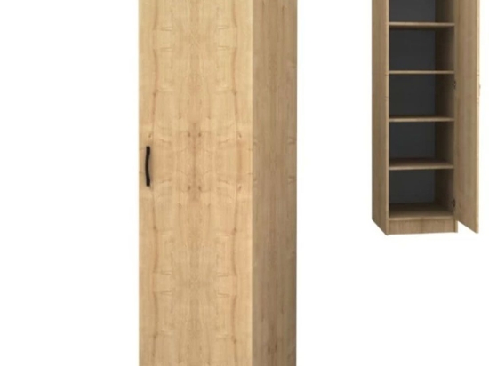 Ντουλάπα Μονόφυλλη Victoria 0258613 50x60x181cm Sonoma Μονόφυλλη