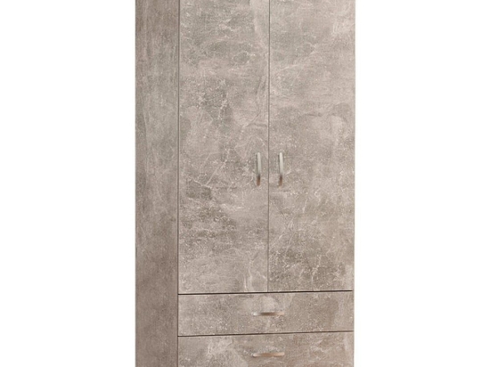 Ντουλάπα Ρούχων Regina 0242907 Δίφυλλη 80x51,5x181cm Grey Cement Δίφυλλη