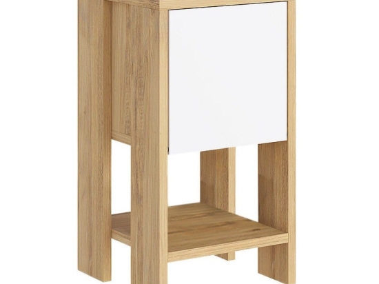 Κομοδίνο Ema 0241559 30x30x55cm Sapphire Oak - White