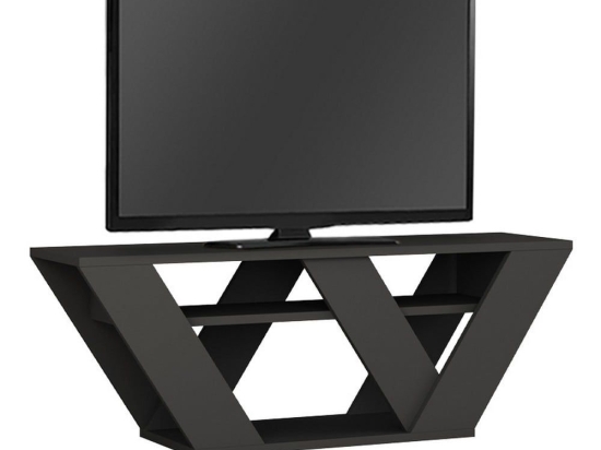 Έπιπλο Tηλεόρασης Pipralla 214324 110x30x40cm Anthracite Μελαμίνη