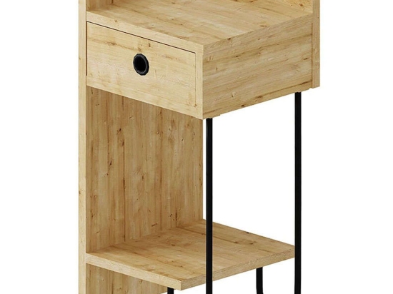 Κομοδίνο Sirius Αριστερό 0214336 32x30x61cm Natural