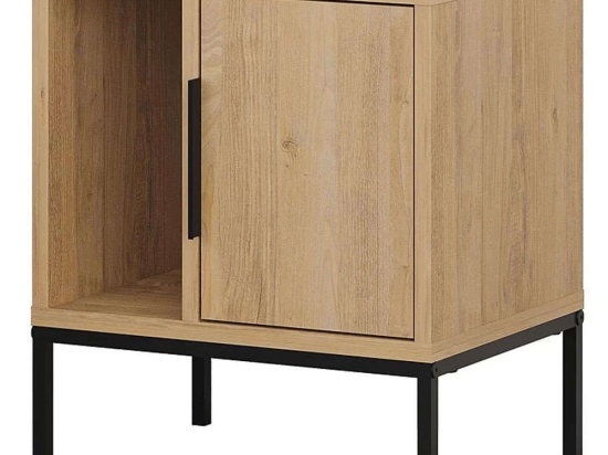 Κομοδίνο Glynn 0249794 45x35x50cm Black-Oak