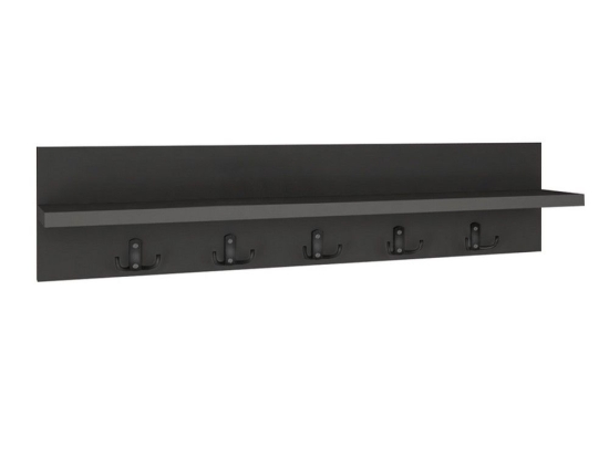 Κρεμάστρα Τοίχου Kery 0212605 80x11x18cm Anthracite Μοριοσανίδα, Μελαμίνη