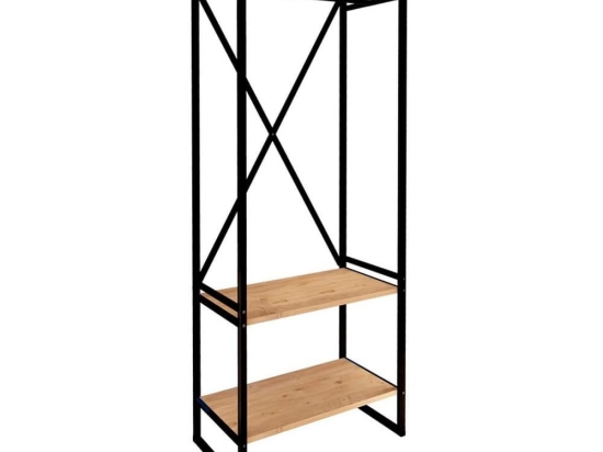 Έπιπλο Εισόδου - Κρεμάστρα Zula 212610 66x30x160cm Black - Pine Oak
