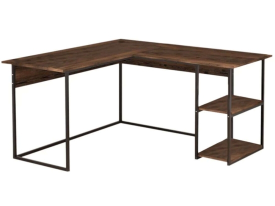 Γραφείο Εργασίας Delta 0248642 147,8x140x73,8cm Walnut-Black