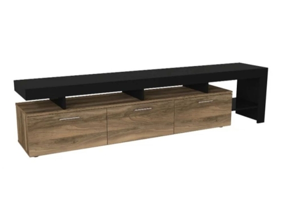 Έπιπλο Τηλεόρασης Acnes 0253767 220x40x52cm Black-Walnut