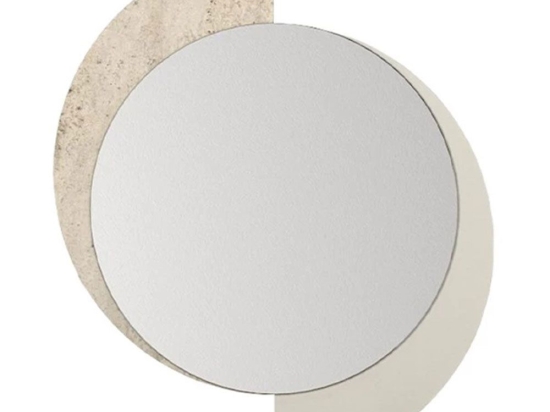 Καθρέπτης Τοίχου Sevilla 0265911 59,2x2,2x69cm Sandstone-Travertine Μοριοσανίδα, Μελαμίνη