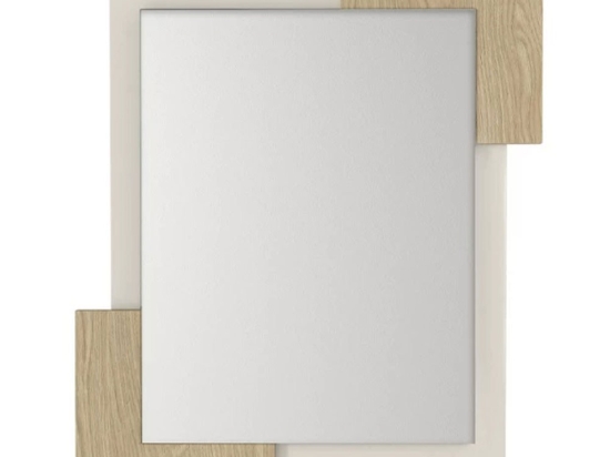 Καθρέπτης Τοίχου Selinos 0265930 65x2,2x85cm Rota Oak-Sandstone Μοριοσανίδα, Μελαμίνη