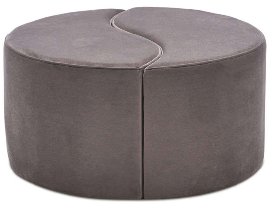 Σκαμπό Alis 0213633 Φ80x40cm Light Grey