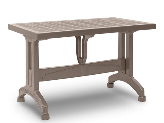 Τραπέζι Πολυπροπυλενίου Callan 0226269 120x70x73cm Cappuccino