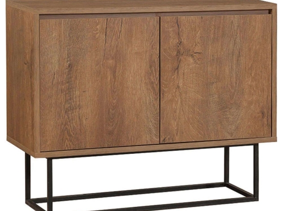 Μπουφές Amedeo 0234392 90x36x72cm Walnut Μελαμίνη,Μέταλλο