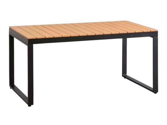 Τραπέζι Κήπου Poseidon 0237380 150x82x75cm Black - Walnut