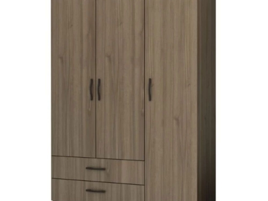Ντουλάπα Τρίφυλλη Ricardo 0257178 120x51,8x181cm Walnut Τρίφυλλη