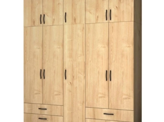 Ντουλάπα Πεντάφυλλη Με Πατάρι Ricardo 0257256 200x51,8x240cm Sonoma Πεντάφυλλη