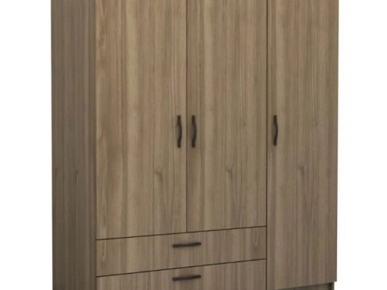 Ντουλάπα Τρίφυλλη Victoria 0260768 150x60x181cm Walnut Τρίφυλλη
