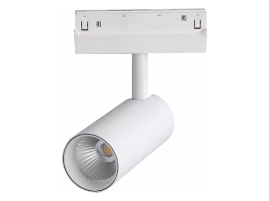 Σποτ Μαγνητικής Ράγας HUBE1230W 48V DC 12W 3000K 750Lm 36° Osram RA90 5x11cm White Aca