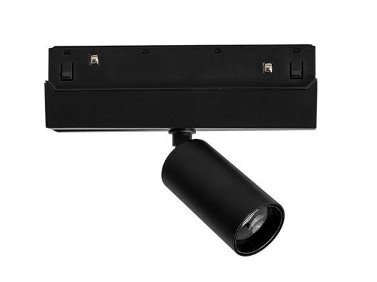 Σποτ Μαγνητικής Ράγας HUBEM640B 48V DC 6W 4000K 640Lm 24° Osram RA90 3x6cm Black Aca
