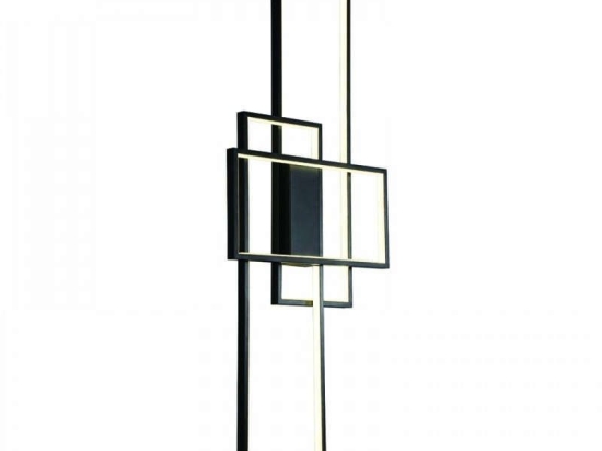 Φωτιστικό Τοίχου-Οροφής Led 6158 40x100cm 6000Lm Black Inlight Μέταλλο,Ακρυλικό