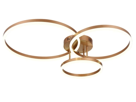 Φωτιστικό Οροφής 6094-A Led Dimmable Φ95cm 7500Lm 75W 3CCT Gold Inlight