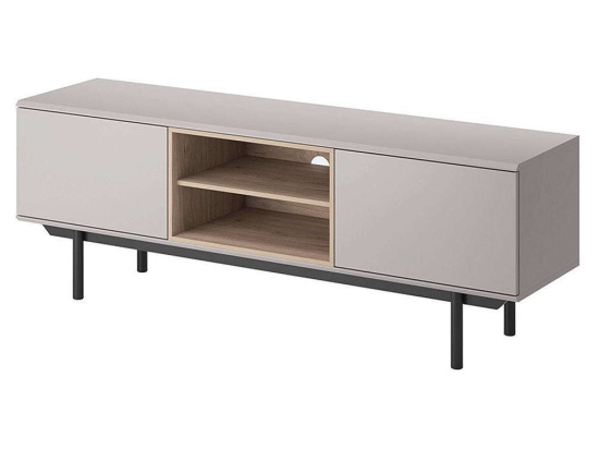 Έπιπλο Τηλεόρασης Inox 150x54x40cm Grey-Anthracite Μοριοσανίδα