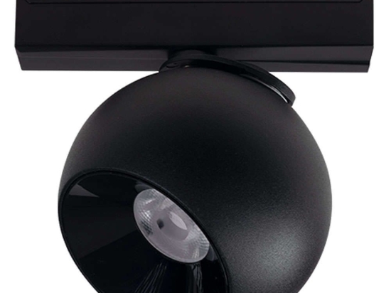 Σποτ Μαγνητικής Ράγας IONA1230B Φ10x13,4cm Led 1000lm 12W 3000K Black Aca