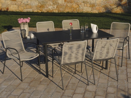 Σετ Τραπεζαρία 7τεμ.154515 Brown  90Χ150Χ73 cm 6 Θέσεων