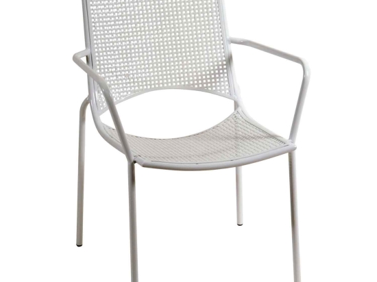 Πολυθρόνα Στοιβαζόμενη 165454 White 57X61X86 cm