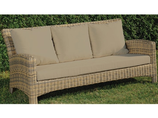 Καναπές 3 Θέσεων Με Μαξιλάρια 180x84x84 186504 Ivory Τριθέσιος