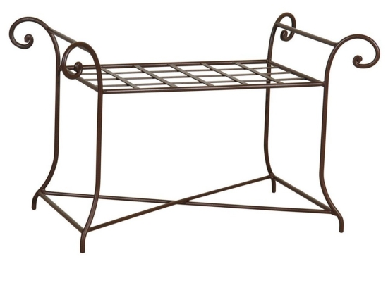 Σκαμπό Μεταλλικό 186819 60x35x40cm Brown