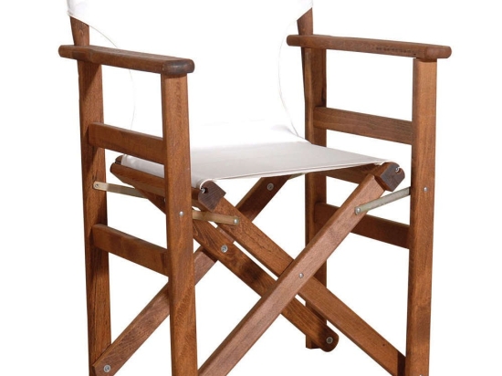 Πολυθρόνα Σκηνοθέτη Πτυσσόμενη 20104 52x60x85cm Brown-White Σετ 2τμχ