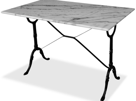 Τραπέζι Μεταλλικό Με Μάρμαρο 203435 100x60x72cm Black-White