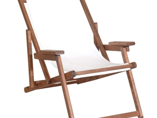 Σεζλόνγκ Πτυσσόμενη 213706 102x63x81cm Brown-White