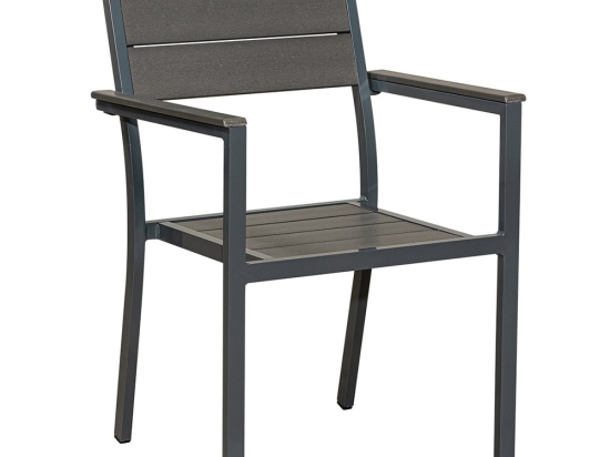 Πολυθρόνα Αλουμινίου Με Polywood 223937 56x54x90cm Grey