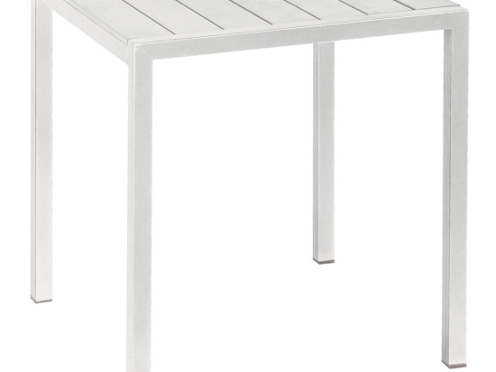 Τραπέζι Αλουμινίου Mε Polywood 223939 68x68x72cm White