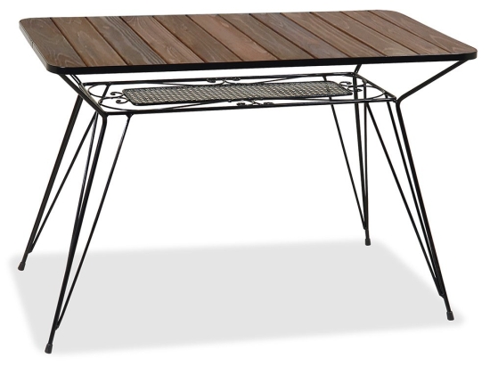 Τραπέζι Παραλ/μο Με Ξύλο 223948 120x70x73cm Natural-Black