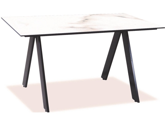 Τραπέζι Παραλ/μο Αλουμινίου Hpl 22519 160x90x75cm Black-White