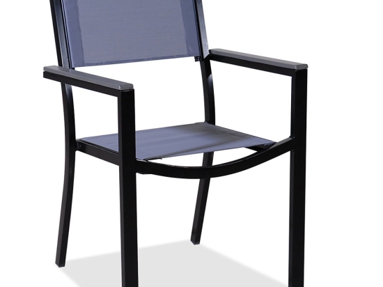 Πολυθρόνα Στοιβαζόμενη Κήπου 22524 57x60x87cm Black