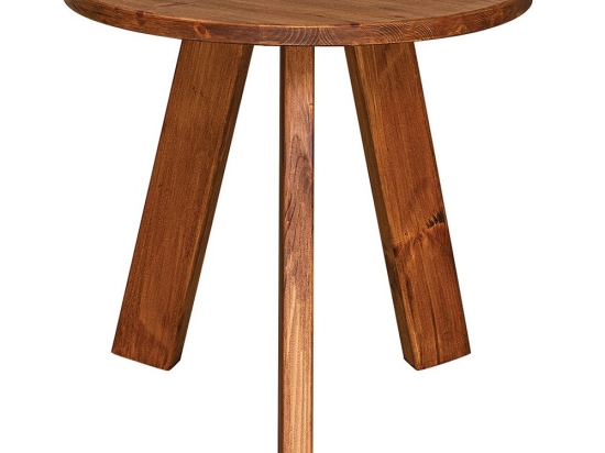 Τραπέζι Στρογγυλό Ξύλο Πεύκου 22535 60x73cm Natural
