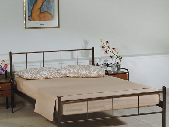 Κρεβάτι Μεταλλικό Απιστία 23983 208x168cm Brown King Size