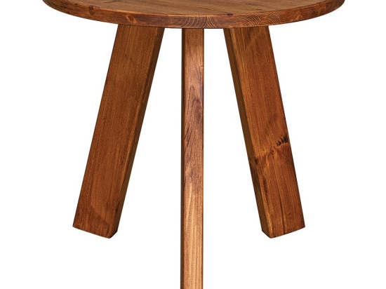 Τραπέζι Στρογγυλό Ξύλο Πεύκου 23997 80x73cm Natural