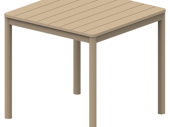 Τραπέζι Πολυπροπυλένιου 251429 80x80cm Taupe