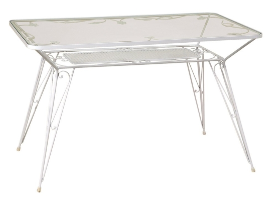 Τραπέζι Παραλ/μο Μασίφ 3771 120x70x73cm Beige-White