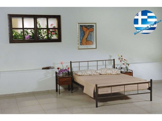 Κρεβάτι Μεταλλικό Απιστία Διπλό 148x198 4676 Bronze Διπλό Μέταλλο